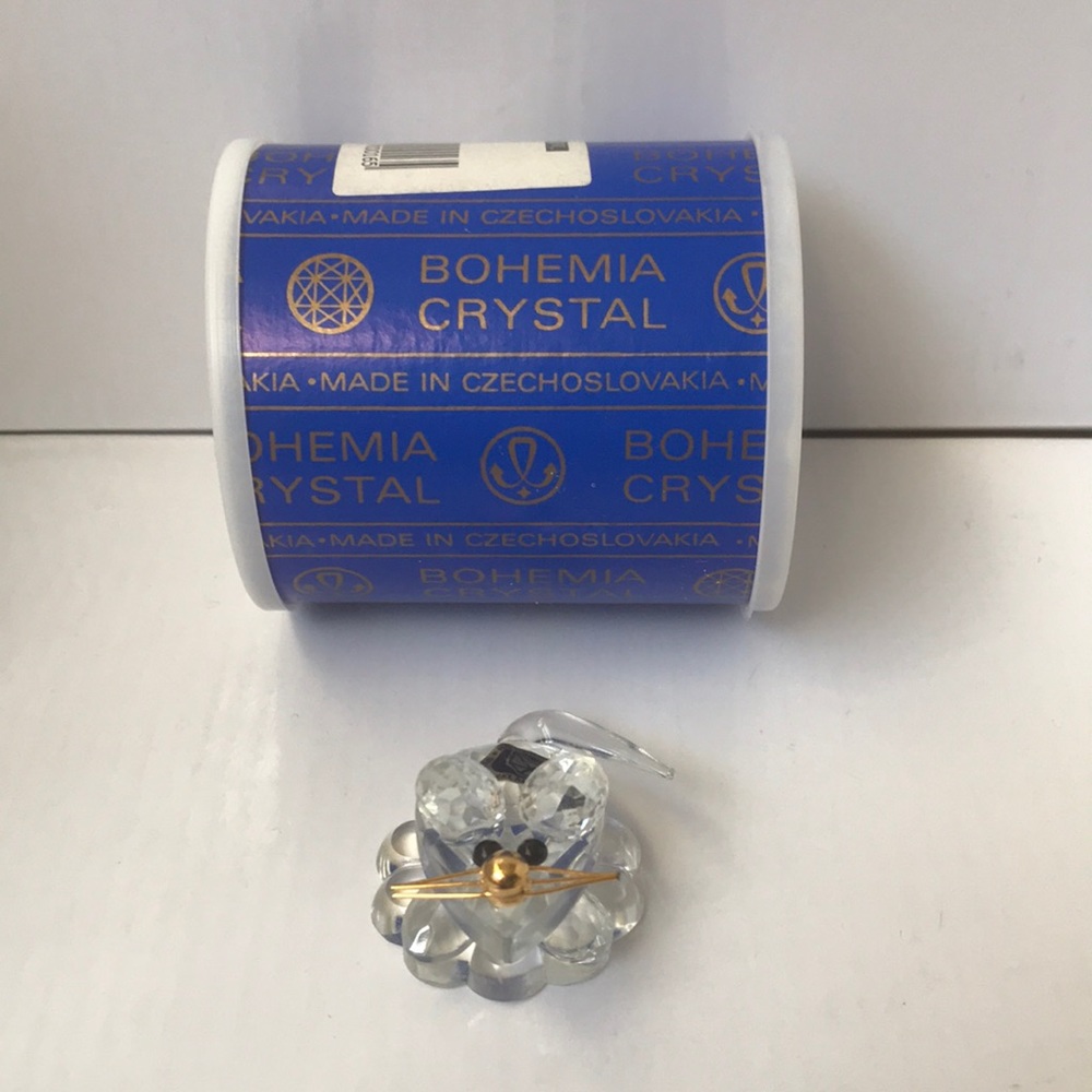 Vintage Sklarny Bydzov Bohemia Crystal Mouse